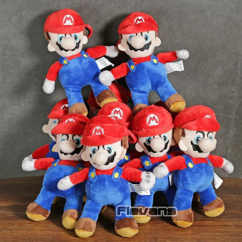 Super Mario Bros Mario Luigi Plush Pendants Soft Stuffed Toys Dolls 16cm 10pcs/lot
Super Mario Bros Mario Luigi Plush Pendants Soft Stuffed Toys Dolls 16cm 10pcs/lot