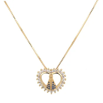 12pcs South Korean foreign trade selling heart shaped Zirconia Pendant bronze plated gold necklace
12pcs South Korean foreign trade selling heart shaped Zirconia Pendant bronze plated gold necklace