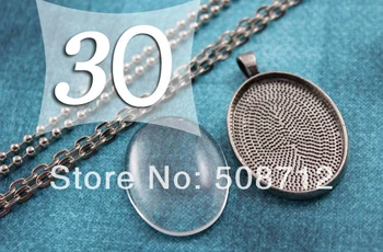 30sets DIY 22x30 mm Pendant Kits Antique Silver Oval Pendant Tray with matching Chain and Glass
30sets DIY 22x30 mm Pendant Kits Antique Silver Oval Pendant Tray with matching Chain and Glass