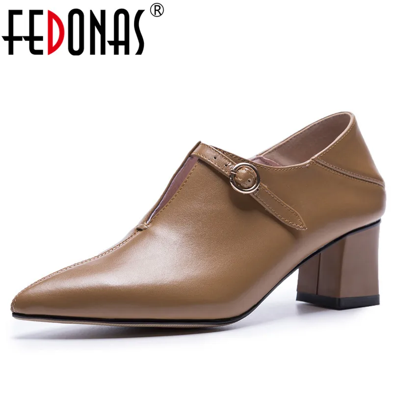FEDONAS High Quality Elegant Sexy High Heels Platform Shoes Pumps Women's Genuine Leather Office Pumps Pointed Toe Shoes Woman
FEDONAS High Quality Elegant Sexy High Heels Platform Shoes Pumps Women's Genuine Leather Office Pumps Pointed Toe Shoes Woman