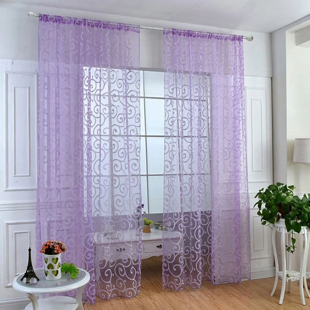 Floral Scarf Sheer Voile Door Window Curtain Drape Panel Tulle Valances Divider For Living Room Balcony Modern Window Treatments
Floral Scarf Sheer Voile Door Window Curtain Drape Panel Tulle Valances Divider For Living Room Balcony Modern Window Treatments