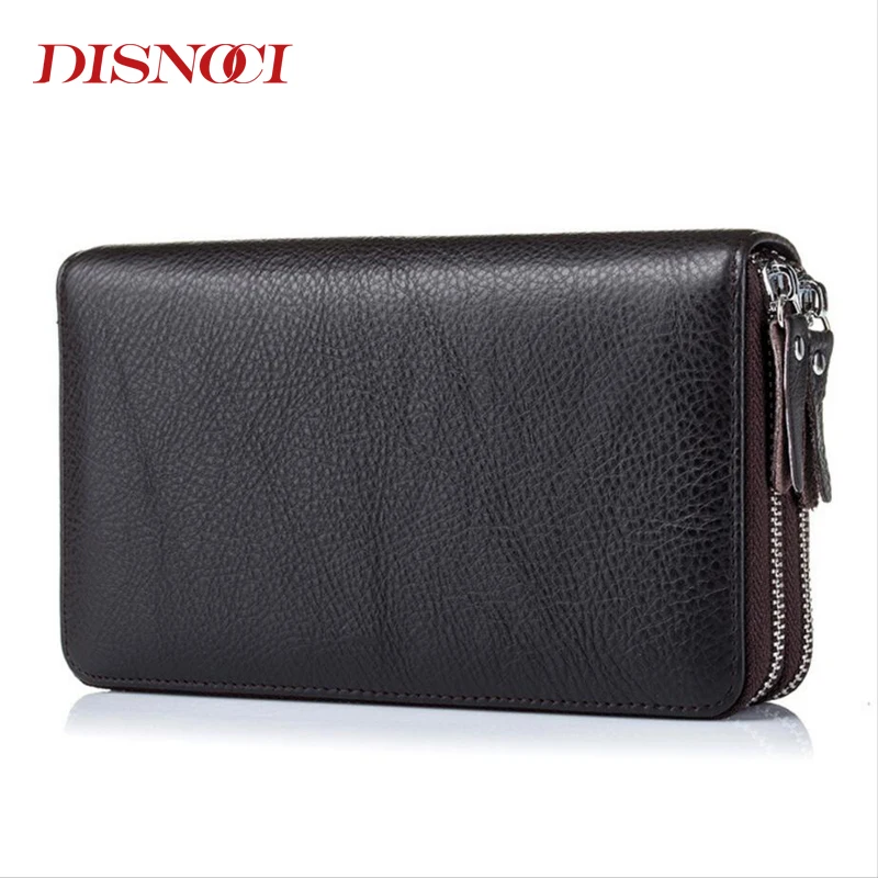 DISNOCI Double Zipper Men Clutch Bags Genuine Leather Men's Long Wallet Cowhide Male Purses Large Capacity Men's Wallets
DISNOCI Double Zipper Men Clutch Bags Genuine Leather Men's Long Wallet Cowhide Male Purses Large Capacity Men's Wallets