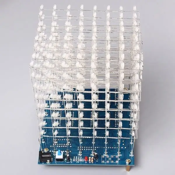 3D светодиодный квадратный 8x8x8 Cu быть светильник синий электронный DIY Kit
