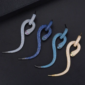 missvikki Chic Trendy snake shape Pendant Earrings Full AAA Cubic Zirconia for Women Prom party Jewelry Women Girl Birtday Gift
missvikki Chic Trendy snake shape Pendant Earrings Full AAA Cubic Zirconia for Women Prom party Jewelry Women Girl Birtday Gift