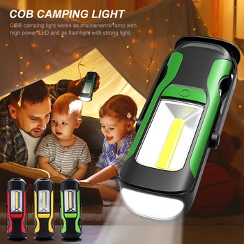 COB Camping Light LED Flashlight Torch Strong Light 360 Degree Rotation Multifunctional Working Light Red/Green/Yellow Linternas
COB Camping Light LED Flashlight Torch Strong Light 360 Degree Rotation Multifunctional Working Light Red/Green/Yellow Linternas