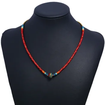 WEIYU Nature Stones Vintage Necklace Copper Beads Bells Ethnic Choker Necklace Boho Handmade Nepal Jewelry Collar Necklace
WEIYU Nature Stones Vintage Necklace Copper Beads Bells Ethnic Choker Necklace Boho Handmade Nepal Jewelry Collar Necklace