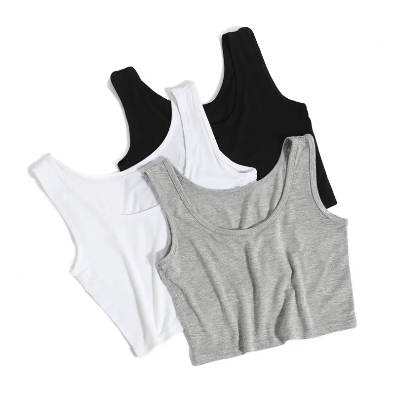 Summer Slim Render Short Shirt Clothes Sexy Women Sleeveless U Croptops Tank Tops Solid Black/White Crop Tops Vest Tube Top
Summer Slim Render Short Shirt Clothes Sexy Women Sleeveless U Croptops Tank Tops Solid Black/White Crop Tops Vest Tube Top