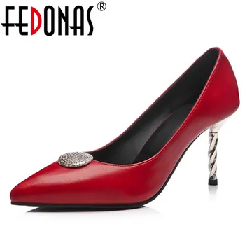 FEDONAS Fashion Women Office Party Pumps Spring Autumn Thin Heels Shoes Rhinestone Prom Shoes Classic Top Quality Shoes Woman
FEDONAS Fashion Women Office Party Pumps Spring Autumn Thin Heels Shoes Rhinestone Prom Shoes Classic Top Quality Shoes Woman