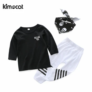 Kimocat Boys Clothing Set 3pcs Top+Pants+Hair Band Baby Boy Clothes Luck Child Fashion 2018 Spring News Newborn Tracksuits
Kimocat Boys Clothing Set 3pcs Top+Pants+Hair Band Baby Boy Clothes Luck Child Fashion 2018 Spring News Newborn Tracksuits