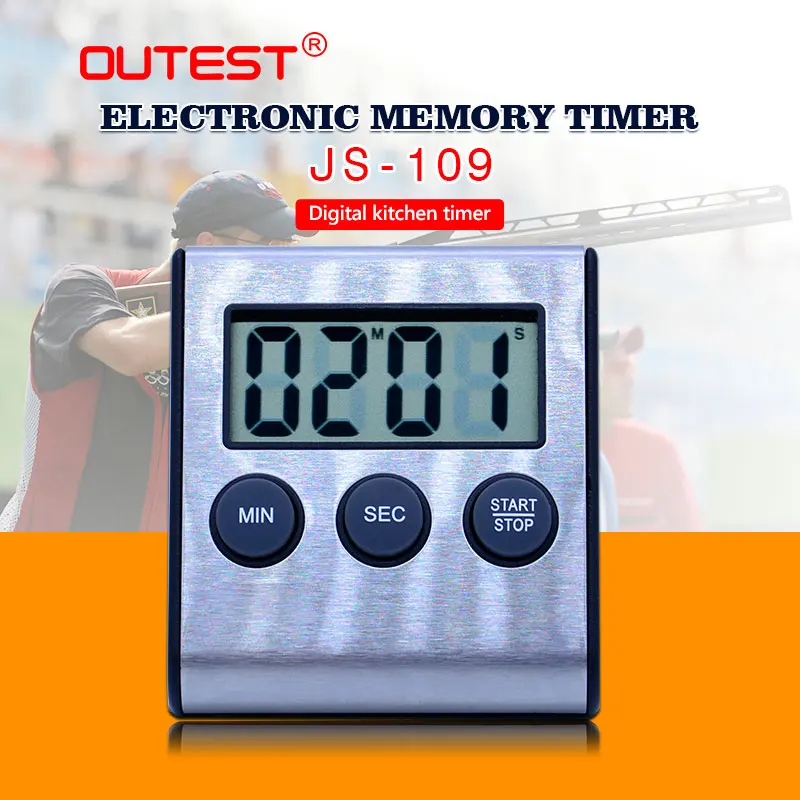 OUTEST JS-109 Stainless Steel Large Screen Timer Metal Electronic Timer Positive Countdown Timer Stopwatch
OUTEST JS-109 Stainless Steel Large Screen Timer Metal Electronic Timer Positive Countdown Timer Stopwatch