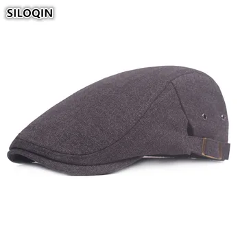 SILOQIN Adjustable Size Autumn Winter Retro Men's Beret Flat Cap Fashion Visor Hat For Men Comfortable Caps Sombrero De Hombre
SILOQIN Adjustable Size Autumn Winter Retro Men's Beret Flat Cap Fashion Visor Hat For Men Comfortable Caps Sombrero De Hombre