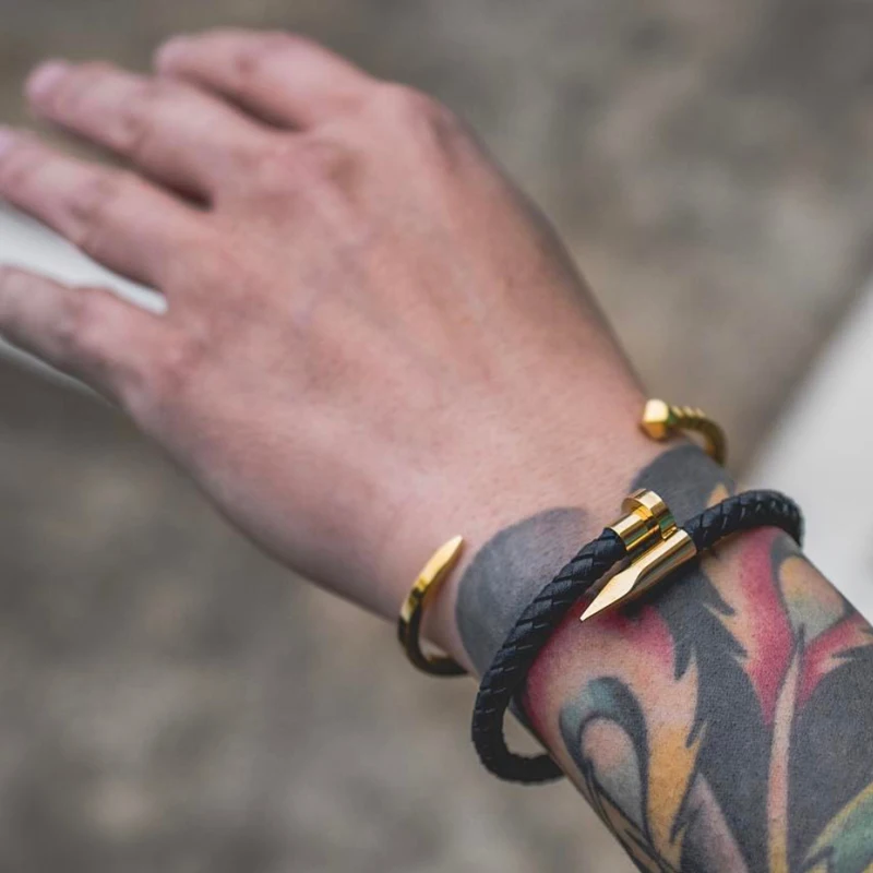 Charms 8mm Natural Stone Genuine Black/brown Nail Bracelet Men Leather Bangle 2018 Jewelry
Charms 8mm Natural Stone Genuine Black/brown Nail Bracelet Men Leather Bangle 2018 Jewelry