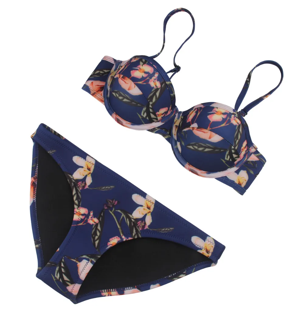 MUXILOVE 2017 Sexy Floral Print PUSH UP Women 100% Real Neoprene Bikini Set Swimwear Swimsuit Bathing Suit Biquini
MUXILOVE 2017 Sexy Floral Print PUSH UP Women 100% Real Neoprene Bikini Set Swimwear Swimsuit Bathing Suit Biquini