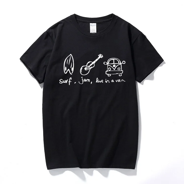 Surf Jam Live in a Van T Shirt Hippie Fresh Hipster Top Men Woman Tumblr Casual short sleeve Tee Shirt Hommexs 4xl5xl
Surf Jam Live in a Van T Shirt Hippie Fresh Hipster Top Men Woman Tumblr Casual short sleeve Tee Shirt Hommexs 4xl5xl