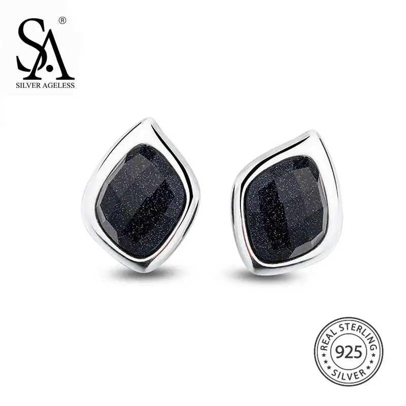SILVER AGELESS Top Fashion Party Black Aventurine Trendy Real 925 Sterling Fine Jewelry For Women Stud Earrings 2017 Hot Sale
SILVER AGELESS Top Fashion Party Black Aventurine Trendy Real 925 Sterling Fine Jewelry For Women Stud Earrings 2017 Hot Sale