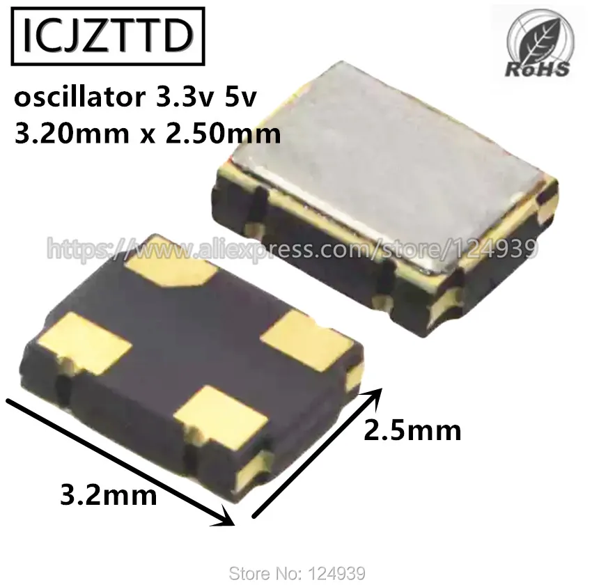 10PCS 3.3V 3225 4P OSC 120MHZ 125MHZ 130MHZ 135MHZ 120.000MHZ 125.000MHZ 130.000MHZ 135.000MHZ 3.2*2.5 3.2x2.5mm 4Pins Original
10PCS 3.3V 3225 4P OSC 120MHZ 125MHZ 130MHZ 135MHZ 120.000MHZ 125.000MHZ 130.000MHZ 135.000MHZ 3.2*2.5 3.2x2.5mm 4Pins Original