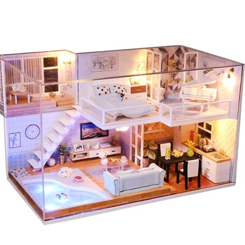 Handmade Miniaturas Wooden Diy Doll House Miniature Dollhouse Furniture Handcraft Model Kits Box Puzzle Toys For Children Gift
Handmade Miniaturas Wooden Diy Doll House Miniature Dollhouse Furniture Handcraft Model Kits Box Puzzle Toys For Children Gift