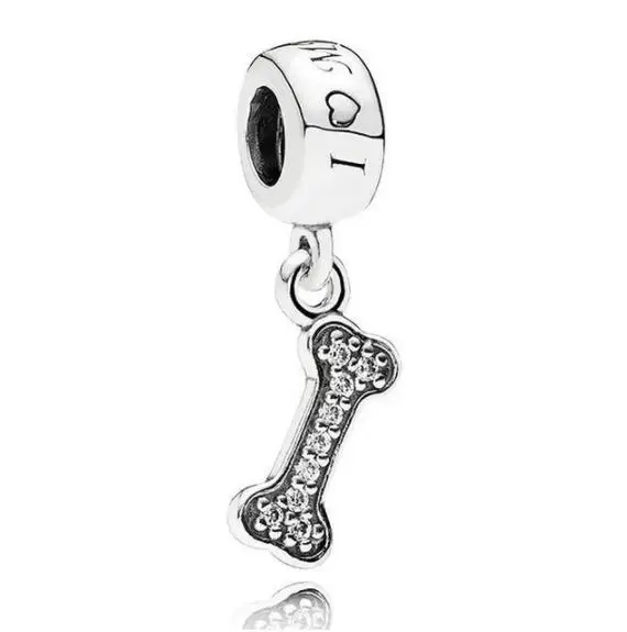 Genuine 925 Sterling Silver Bead Charm Love My Dog & Bone Pave Crystal Pendant Fit Pandora Bracelet & Necklace Diy Jewelry
Genuine 925 Sterling Silver Bead Charm Love My Dog & Bone Pave Crystal Pendant Fit Pandora Bracelet & Necklace Diy Jewelry