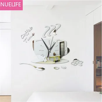 35x25cm DIY coffee cup design mirror wall clock wall living room bedroom coffee shop TV sofa wall decoration wall stickers N1
35x25cm DIY coffee cup design mirror wall clock wall living room bedroom coffee shop TV sofa wall decoration wall stickers N1