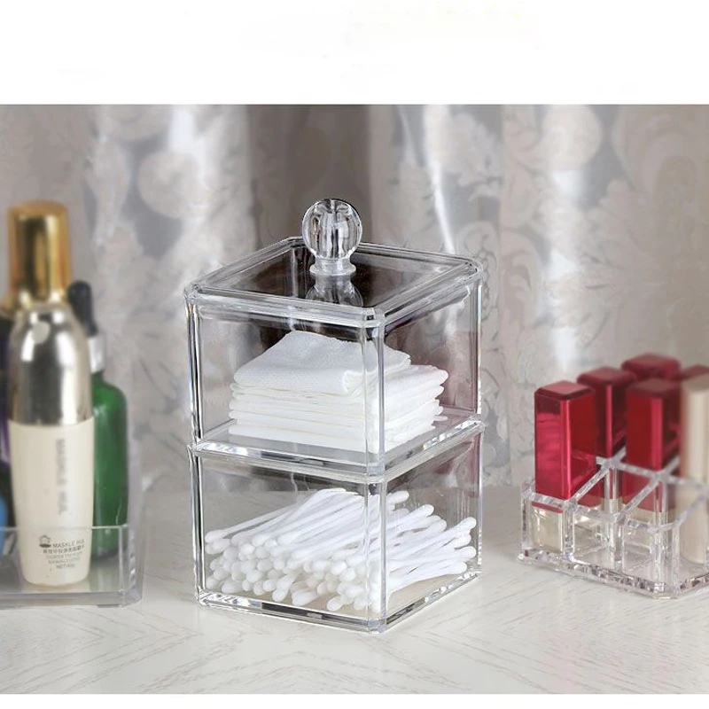 Hot Selling Clear Acrylic Storage Container Large Jewelry Women's Powder Box Q-tip/Cotton Swab Stick Bathroom Storage Organizer
Hot Selling Clear Acrylic Storage Container Large Jewelry Women's Powder Box Q-tip/Cotton Swab Stick Bathroom Storage Organizer