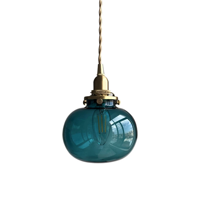 Nordic Modern Pendant Lights Japanese Vintage Brass Glass Indoor Lamps House Table Bedroom Bedside Restaurant Mirror Headlights | Освещение