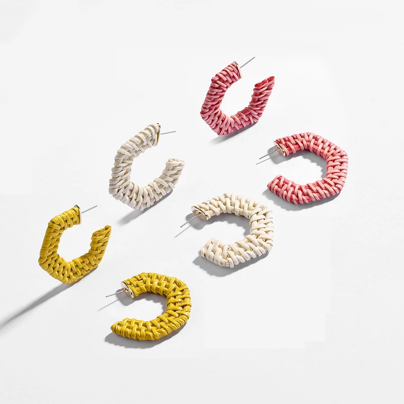 Multicolor Rattan Straw Drop Earrings For Women Boho Handmade Geometric C shape Wooden Statement Earrings Female Jewelry 2019
Multicolor Rattan Straw Drop Earrings For Women Boho Handmade Geometric C shape Wooden Statement Earrings Female Jewelry 2019