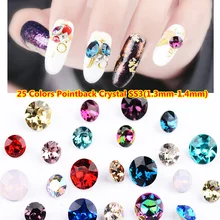 SS3 1.3mm-1.4mm 1 Saco para 1440 pçs/lote svarosvki kristal original AB Strass Ponto de Volta strass Não Hotfix Rhinestones Da Arte do prego Decorações(China)