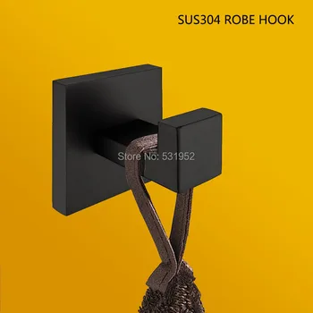 SUS304 Stainless Steel Matt Black Square Bathroom Robe Hook Wall Hanger Coat Hooks Bath Accessories Clothes Hangers for Hanging
SUS304 Stainless Steel Matt Black Square Bathroom Robe Hook Wall Hanger Coat Hooks Bath Accessories Clothes Hangers for Hanging