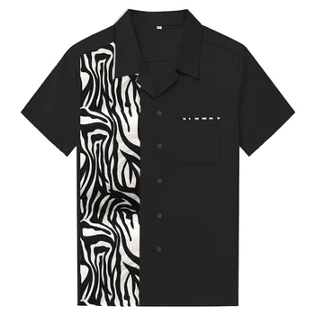 Summer Casual Men Shirts Short Sleeve Punk Shirts Big Size Hip Hop Clothing Cotton Vintage Men Shirts Zebra Print Streetwear 
Summer Casual Men Shirts Short Sleeve Punk Shirts Big Size Hip Hop Clothing Cotton Vintage Men Shirts Zebra Print Streetwear