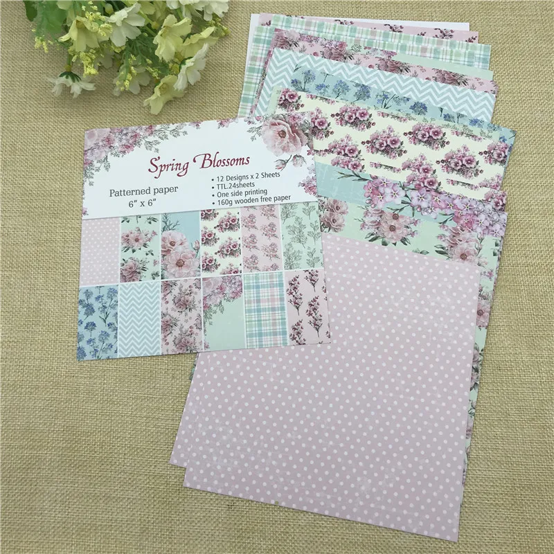 24 sheet 6"X6" Spring flower patterned paper Scrapbooking paper pack handmade craft paper craft Background pad
24 sheet 6"X6" Spring flower patterned paper Scrapbooking paper pack handmade craft paper craft Background pad
