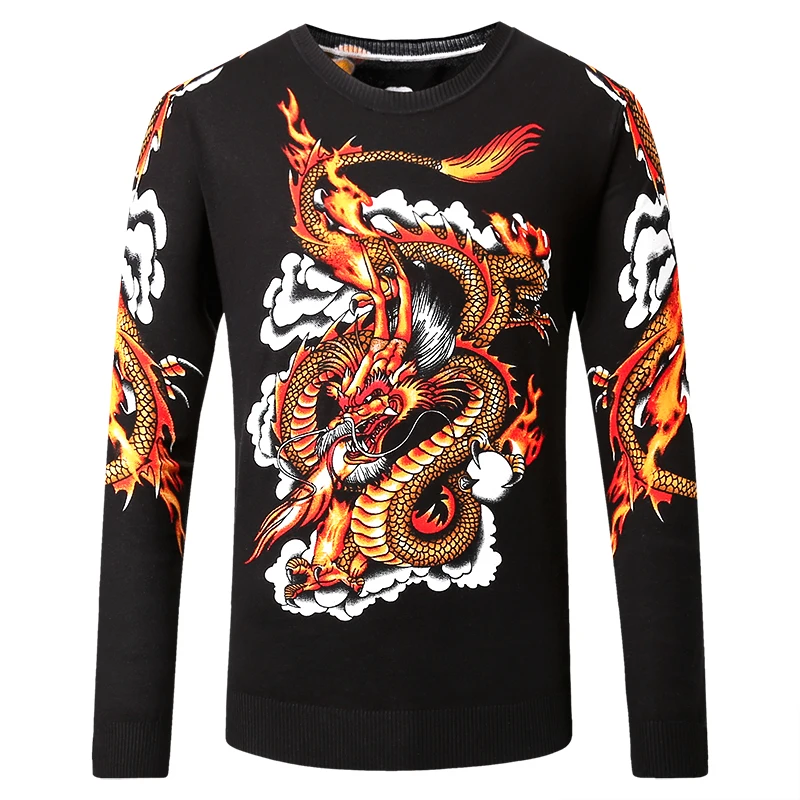 2018 Autumn Winter Men Dragon Trends Cashmere Sweaters Men Knitwear Long Sleeve Sweaters Men Soft Casual Slim Fit Pullover Male
2018 Autumn Winter Men Dragon Trends Cashmere Sweaters Men Knitwear Long Sleeve Sweaters Men Soft Casual Slim Fit Pullover Male