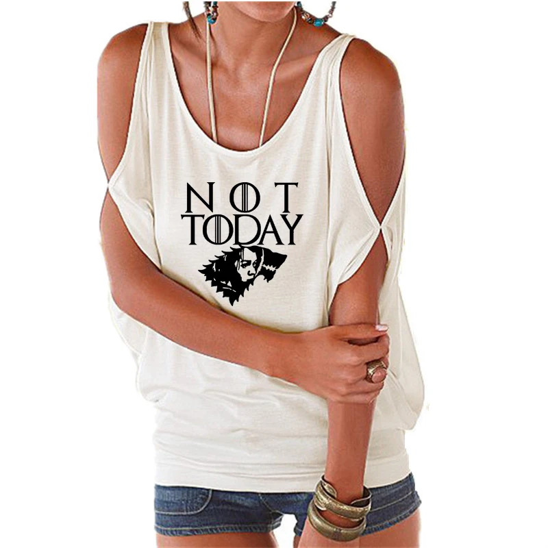 Not Today Wolf Letter Print Shirt Female Harajuku Off Shoulder Lover Gift Summer Sleeveless T-Shirt Women Hollow Femme
Not Today Wolf Letter Print Shirt Female Harajuku Off Shoulder Lover Gift Summer Sleeveless T-Shirt Women Hollow Femme