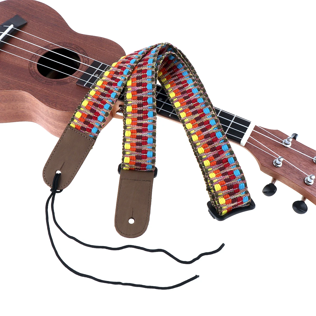 Adjustable 75-130cm Ukulele Guitar Strap Colorful Cotton Embroidery Weaving style with Soft Genuine Leather Head Accessories
Adjustable 75-130cm Ukulele Guitar Strap Colorful Cotton Embroidery Weaving style with Soft Genuine Leather Head Accessories