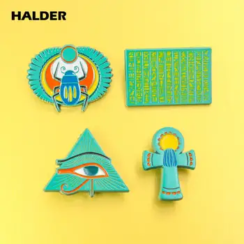 Wholesale Custom pin HALDER Egypt Triangles pyramid Epitaph Scarab eye Metal enamel Lapel Pin badge amulet Ancient Brooch Gift
Wholesale Custom pin HALDER Egypt Triangles pyramid Epitaph Scarab eye Metal enamel Lapel Pin badge amulet Ancient Brooch Gift