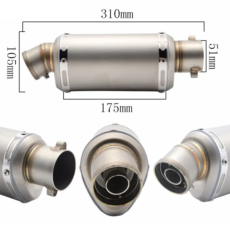 Motorcycle Titanium Color Exhaust Muffler Pipe Removable DB Killer Silp On Modified For 38-51mm Universal Silencer Tubes System
Motorcycle Titanium Color Exhaust Muffler Pipe Removable DB Killer Silp On Modified For 38-51mm Universal Silencer Tubes System