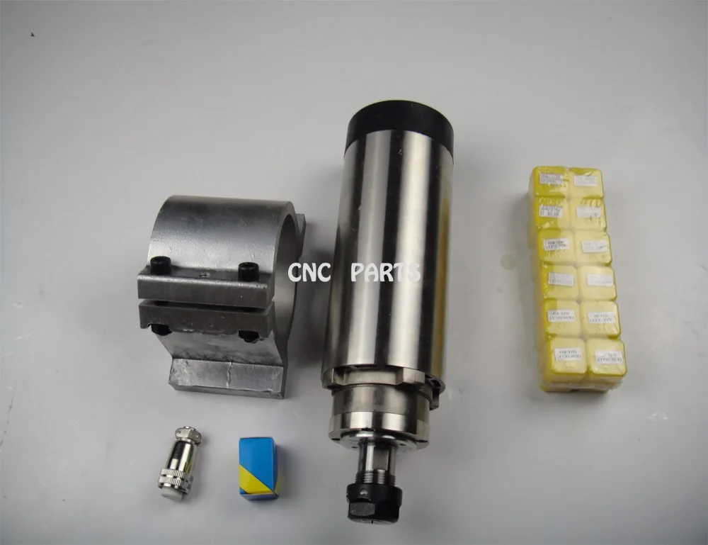 CNC milling spindle ER20 2.2KW air cooling spindle + 1 matched spindle support+12 pieces ER20
CNC milling spindle ER20 2.2KW air cooling spindle + 1 matched spindle support+12 pieces ER20