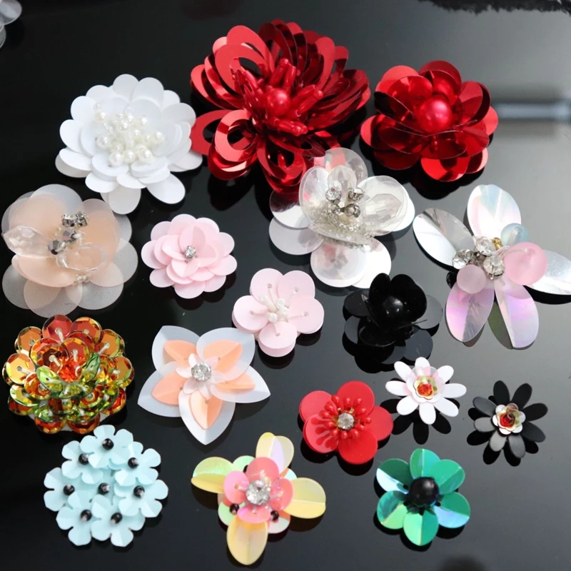 Handmade beaded diy decorative accessories 3D sequins flower cloth stickers bag cap decoration patch decal
Handmade beaded diy decorative accessories 3D sequins flower cloth stickers bag cap decoration patch decal
