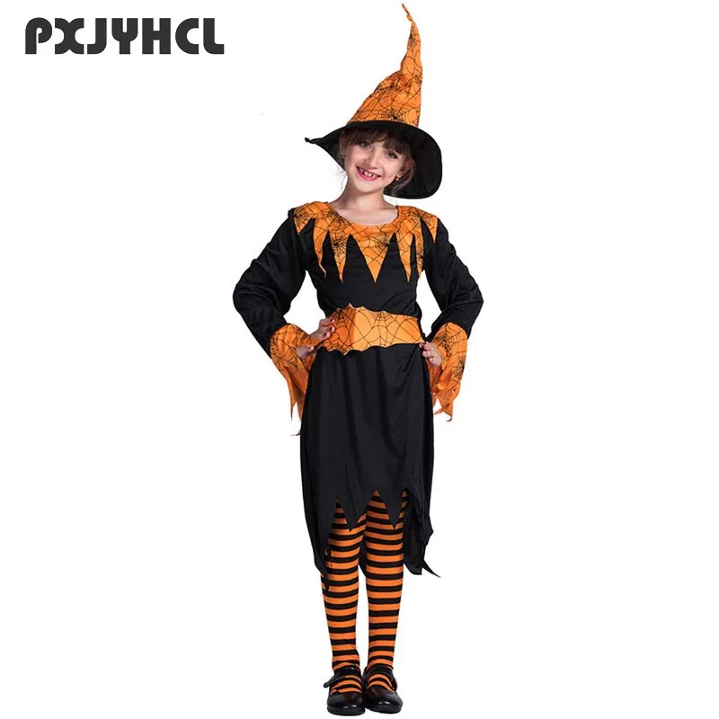 Halloween Girl Pumpkin Witch Costume Kid Carnival Scary Cosplay Short Dress Children Fancy Party Performance Cosplay With Hat
Halloween Girl Pumpkin Witch Costume Kid Carnival Scary Cosplay Short Dress Children Fancy Party Performance Cosplay With Hat