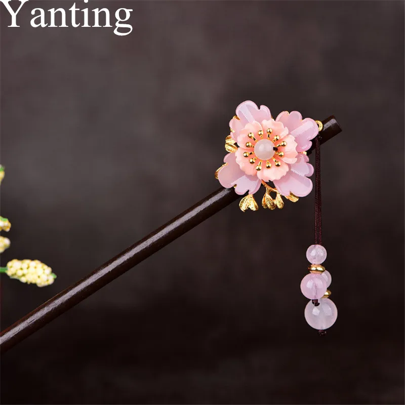 Yanting Romantic Pink Flower Hair Stick Wood Hair Accessories For Women Sweet Hairpins Head Jewelry Gift For Girls Women 0145
Yanting Romantic Pink Flower Hair Stick Wood Hair Accessories For Women Sweet Hairpins Head Jewelry Gift For Girls Women 0145