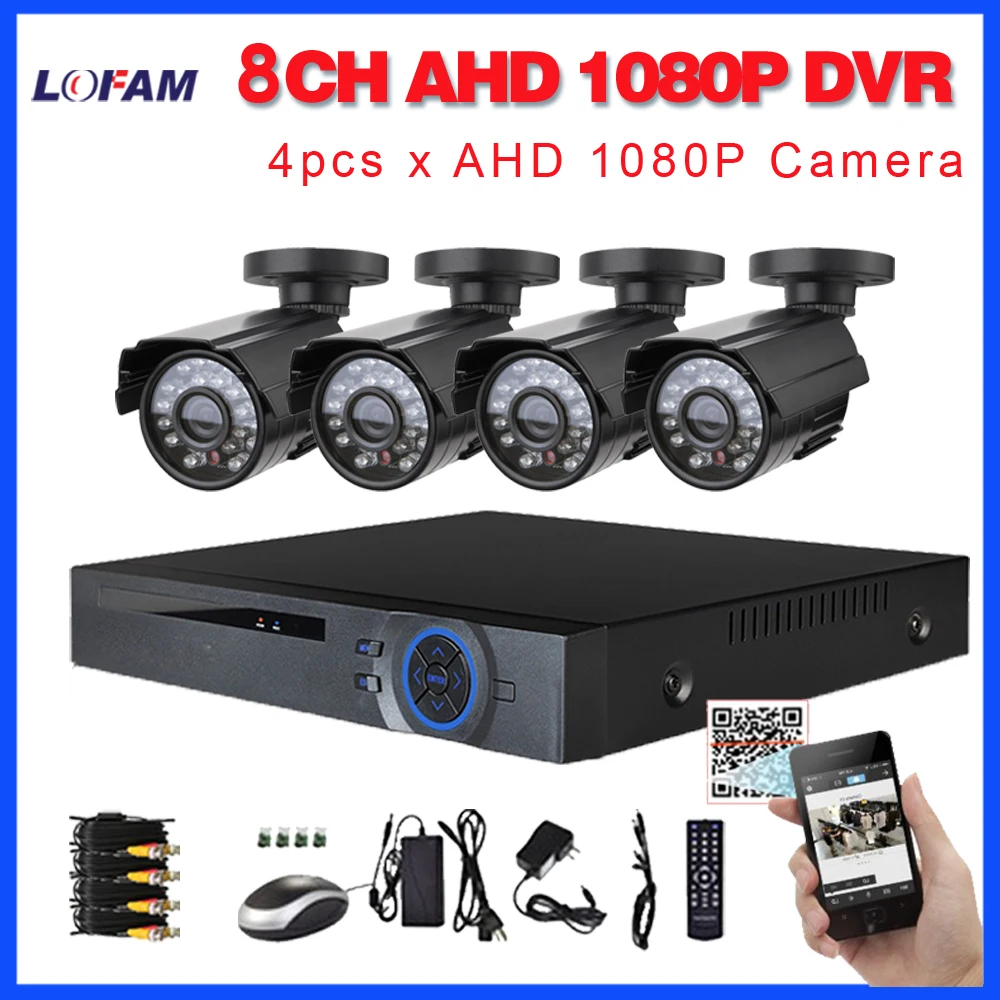 LOFAM 8CH CCTV System 4PCS 2MP Outdoor Waterproof Security Camera 8CH AHD 1080P DVR Day/Night DIY Kit Video Surveillance System
LOFAM 8CH CCTV System 4PCS 2MP Outdoor Waterproof Security Camera 8CH AHD 1080P DVR Day/Night DIY Kit Video Surveillance System