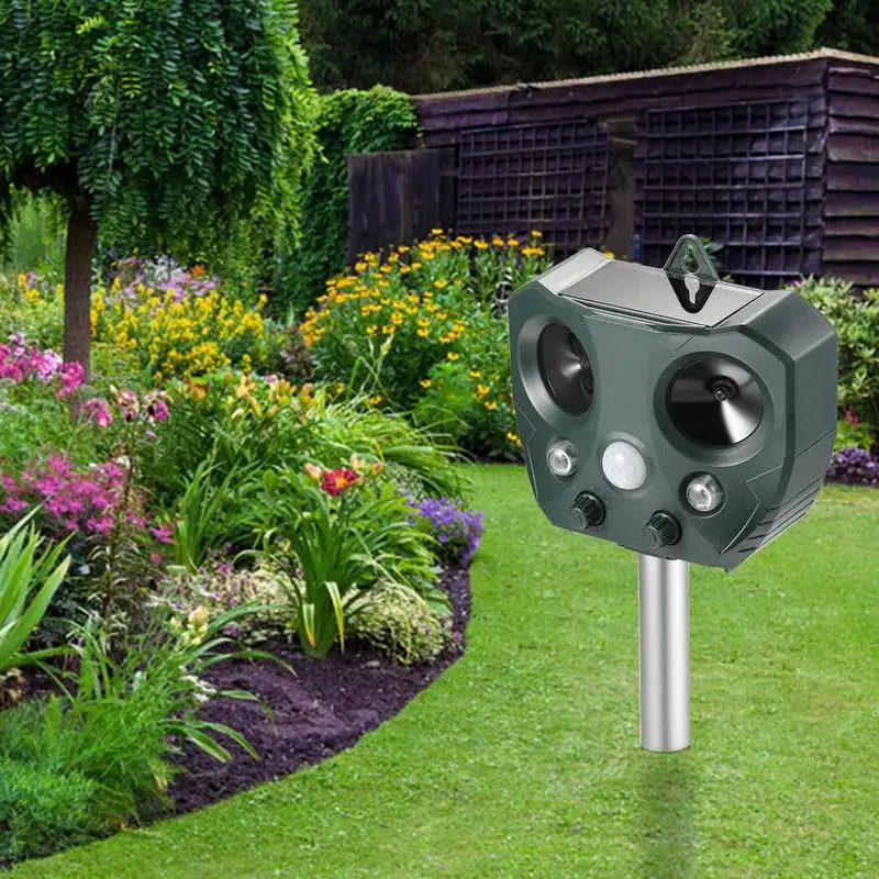 Solar Powered light Ultrasonic Cat Dog Fox Pest Repeller Scarer Deterrent Repellent energy saving emergency lamp
Solar Powered light Ultrasonic Cat Dog Fox Pest Repeller Scarer Deterrent Repellent energy saving emergency lamp
