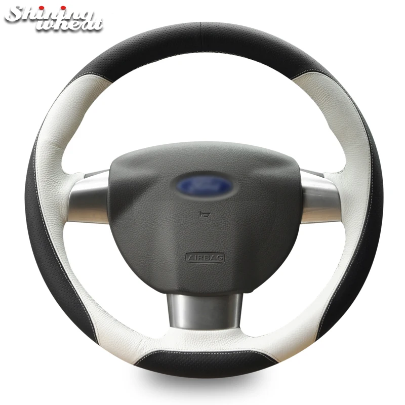Shining wheat Black White Genuine Leather Car Steering Wheel Cover for Ford Focus 2 2005-2011 (3-Spoke)
Shining wheat Black White Genuine Leather Car Steering Wheel Cover for Ford Focus 2 2005-2011 (3-Spoke)