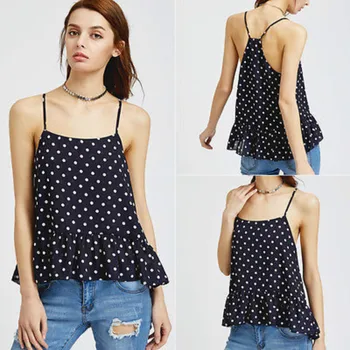 Fashion Women Summer Polk Dots Ruffles Strapless Vest Blouse Party Club Sleeveless Top Beach Loose Shirts Outfits Clubwear Tops
Fashion Women Summer Polk Dots Ruffles Strapless Vest Blouse Party Club Sleeveless Top Beach Loose Shirts Outfits Clubwear Tops