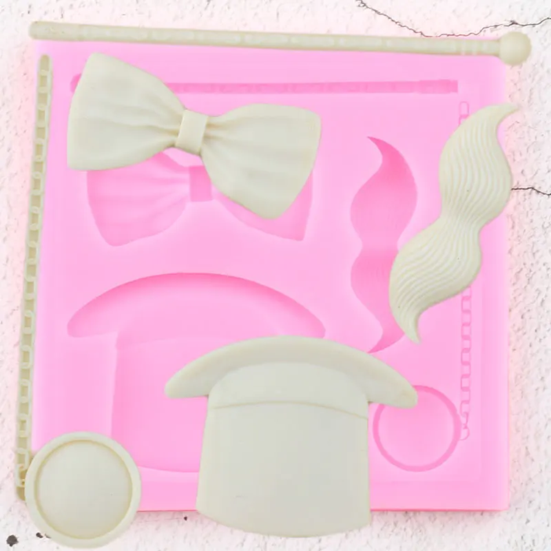 Magic Hat Glass Mustache Bow Silicone Mold DIY Sugarcraft Cupcake Topper Fondant Cake Decorating Tools Candy Chocolate Moulds
Magic Hat Glass Mustache Bow Silicone Mold DIY Sugarcraft Cupcake Topper Fondant Cake Decorating Tools Candy Chocolate Moulds