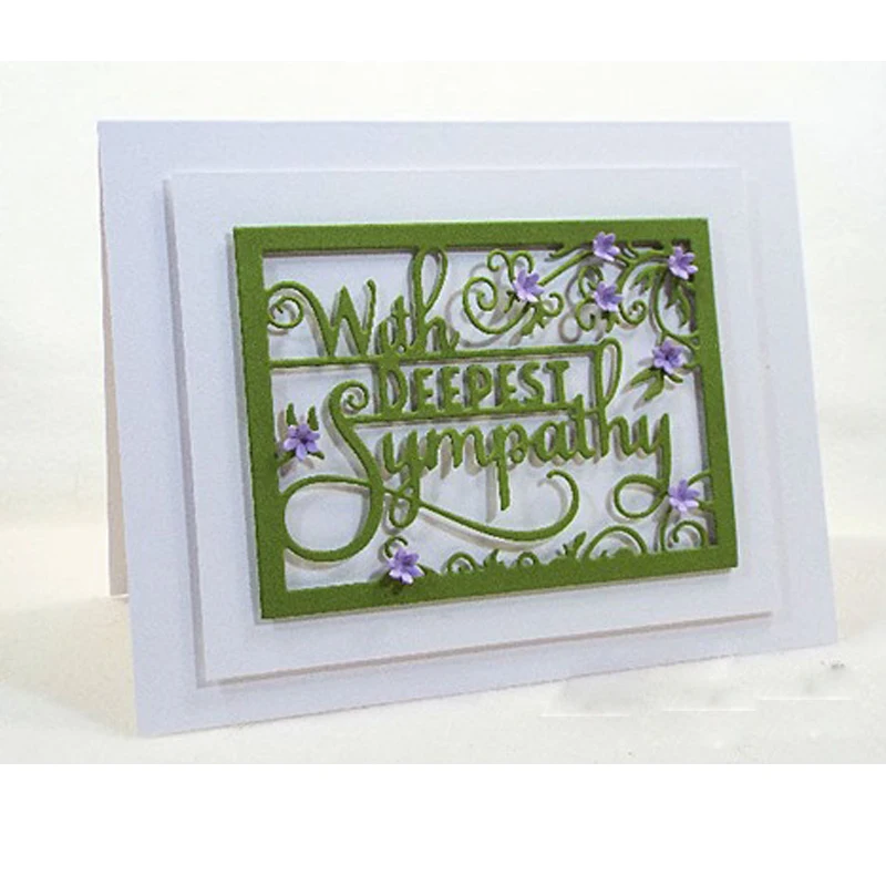 With Deepest Sympathy Frame Metal Cutting Dies Stencils DIY Scrapbooking Album 2019 Paper Cards Craft Embossing Word Dies
With Deepest Sympathy Frame Metal Cutting Dies Stencils DIY Scrapbooking Album 2019 Paper Cards Craft Embossing Word Dies