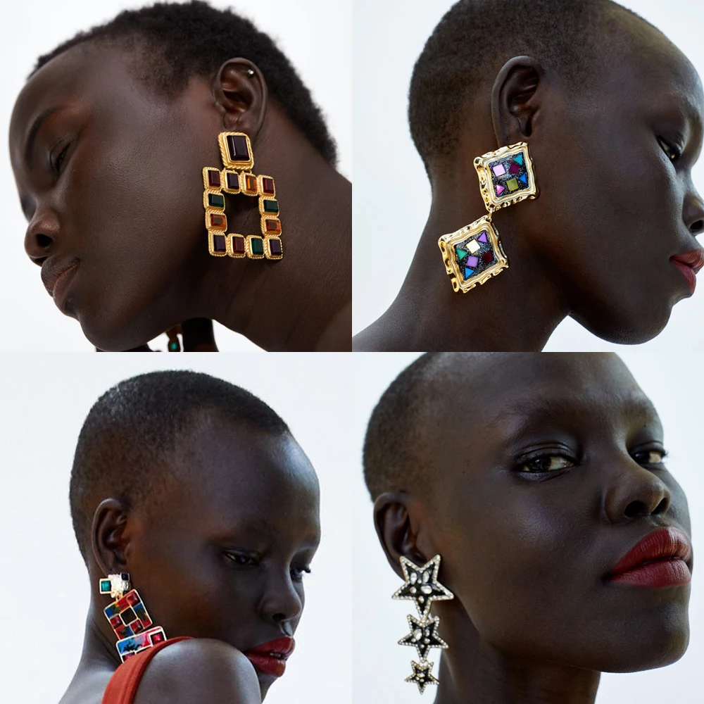Girlgo 25 Design ZA Drop Earrings Women Colorful Crystal Square Statement Earrings Geometirc Maxi Dangle Earring Pendant Jewelry
Girlgo 25 Design ZA Drop Earrings Women Colorful Crystal Square Statement Earrings Geometirc Maxi Dangle Earring Pendant Jewelry