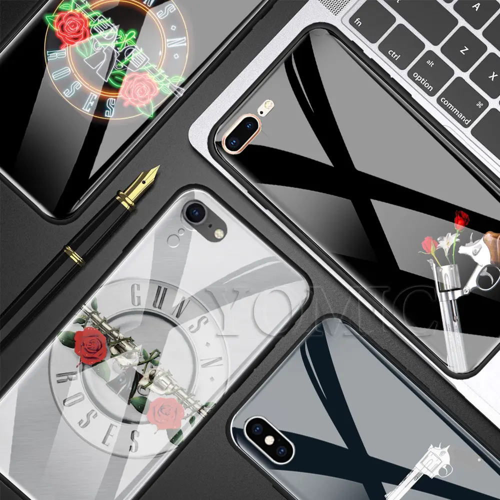 Tempered Glass Phone Case for iPhone 7 8 Plus X XR XS MAX 6 6s Plus Cover Guns N Roses Luxury Case
Tempered Glass Phone Case for iPhone 7 8 Plus X XR XS MAX 6 6s Plus Cover Guns N Roses Luxury Case