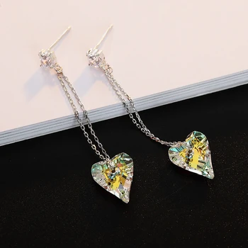 BAFFIN Original Crystals From Swarovski Wild Heart Pendant Earrings For Women Wedding Silver Color Long Chain Drop Pendientes
BAFFIN Original Crystals From Swarovski Wild Heart Pendant Earrings For Women Wedding Silver Color Long Chain Drop Pendientes