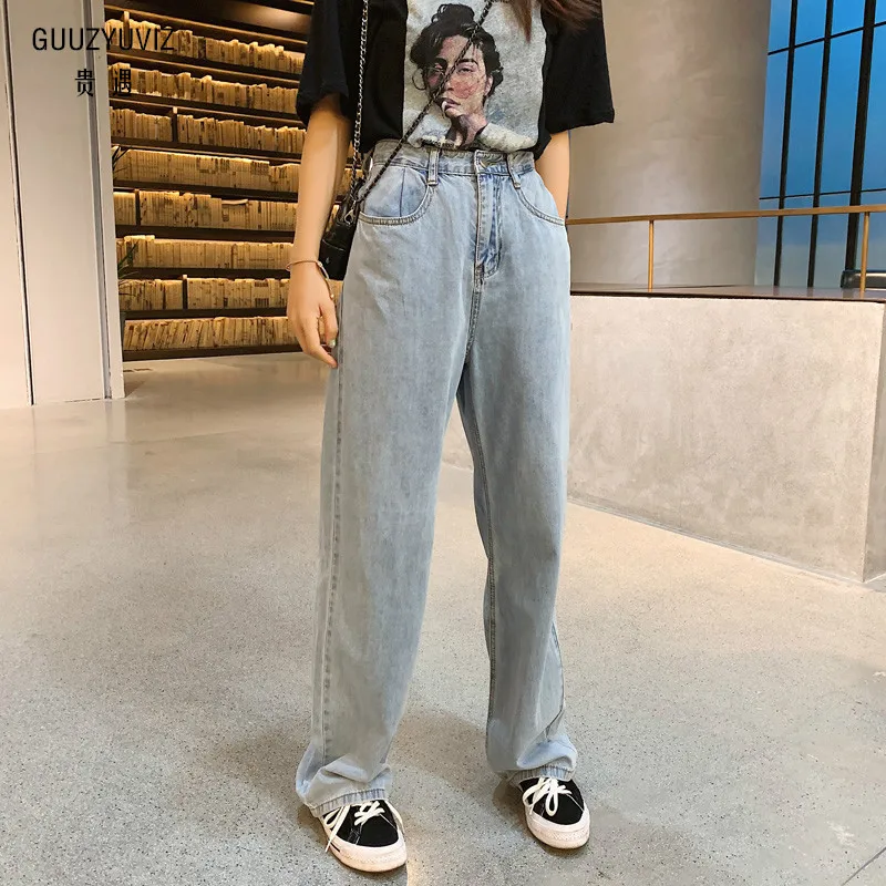 GUUZYUVIZ Jeans Woman High Waisted Denim Wide Jeans Ladies Trousers Pants Women Vintage Loose Pantalones Vaqueros Mujer
GUUZYUVIZ Jeans Woman High Waisted Denim Wide Jeans Ladies Trousers Pants Women Vintage Loose Pantalones Vaqueros Mujer