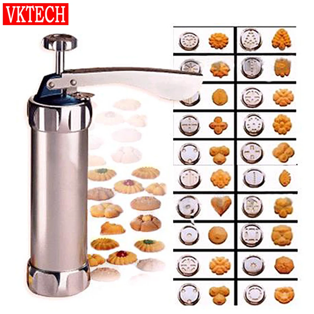 NEW Cookies Press Cutter Baking Tools Cookie Biscuits Press Machine Kitchen Tool Bakeware With 20 Cookie Molds and 4 Nozzles
NEW Cookies Press Cutter Baking Tools Cookie Biscuits Press Machine Kitchen Tool Bakeware With 20 Cookie Molds and 4 Nozzles